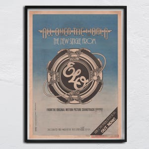 1980 Poster ELO  Electric Light Orchestra - All over the World / original NME / Kelly Groucutt, Jeff Lynne, Bev Bevan, Louis Clark