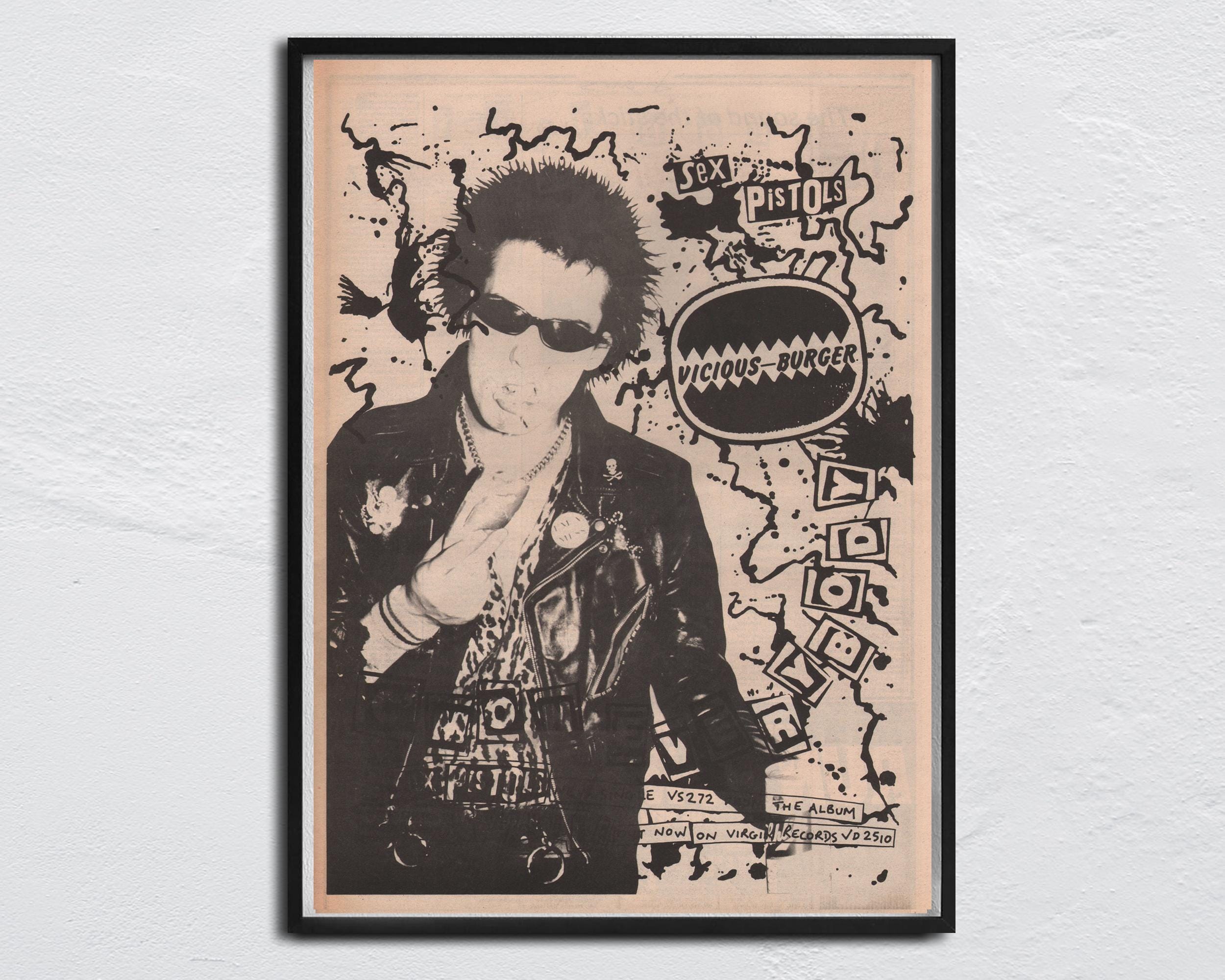 Sex PISTOLS Poster - 1979 Original NME - Vicious Burger / Johnny
