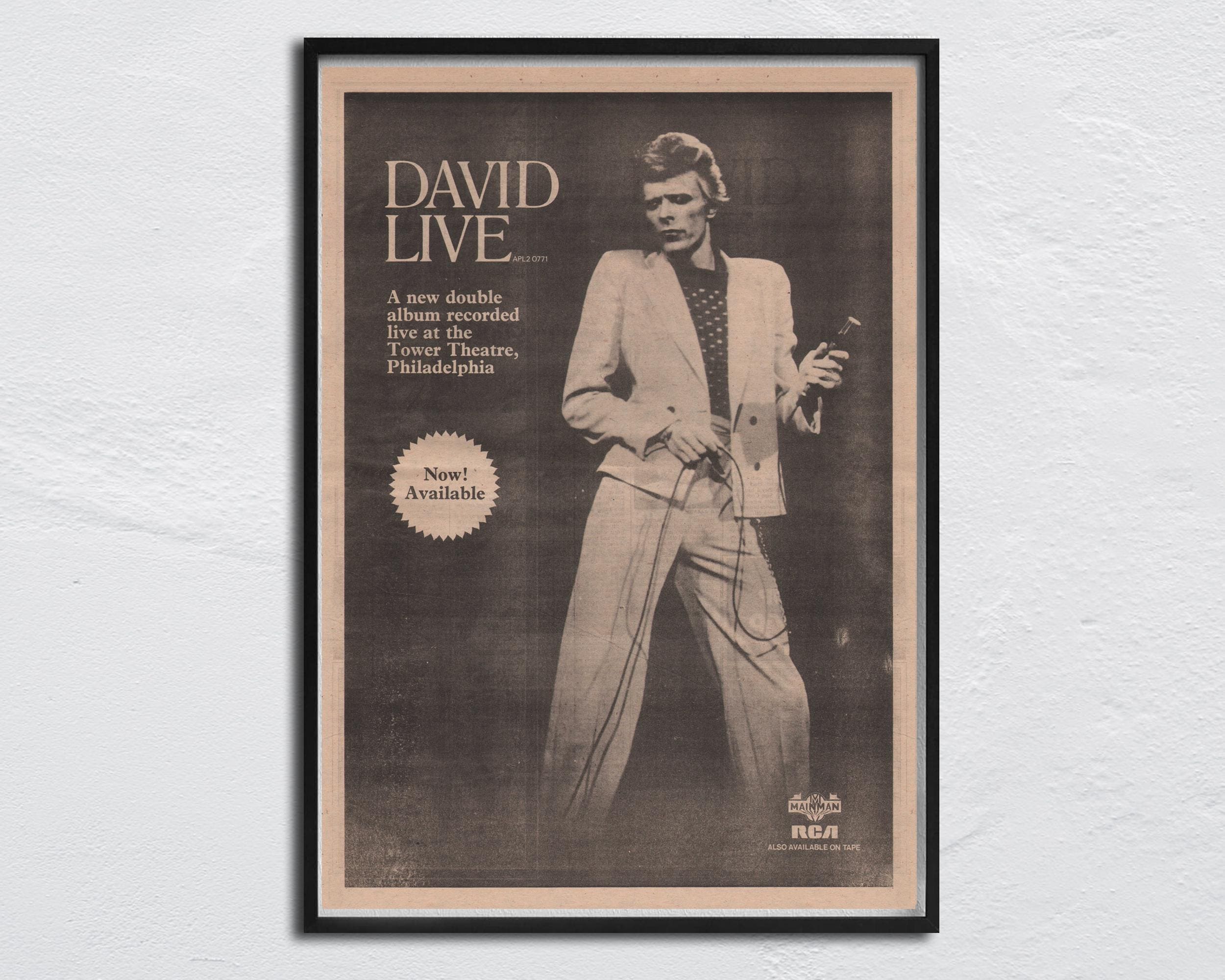 DAVID BOWIE Poster - 1974 Original NME - David Live - Live at the