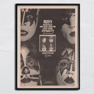 KISS Poster - 1979 original NME - Dynastie - I was made forloving you / Gene Simmons, Ace Frehley, Peter Criss, Paul Stanley
