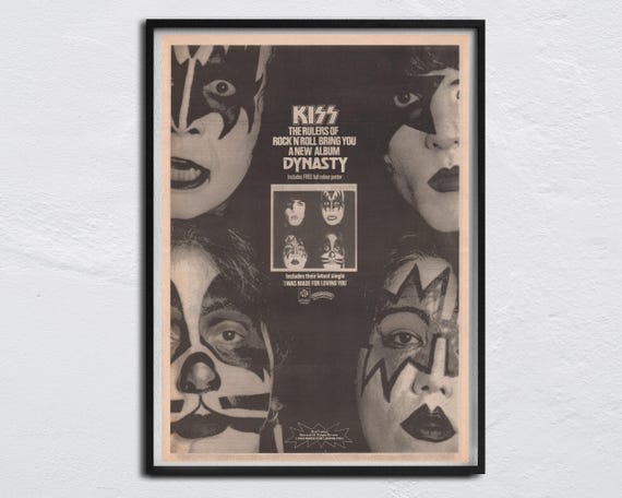 KISS Poster - 1979 Original NME - Dynastie - I Was Made for Loving