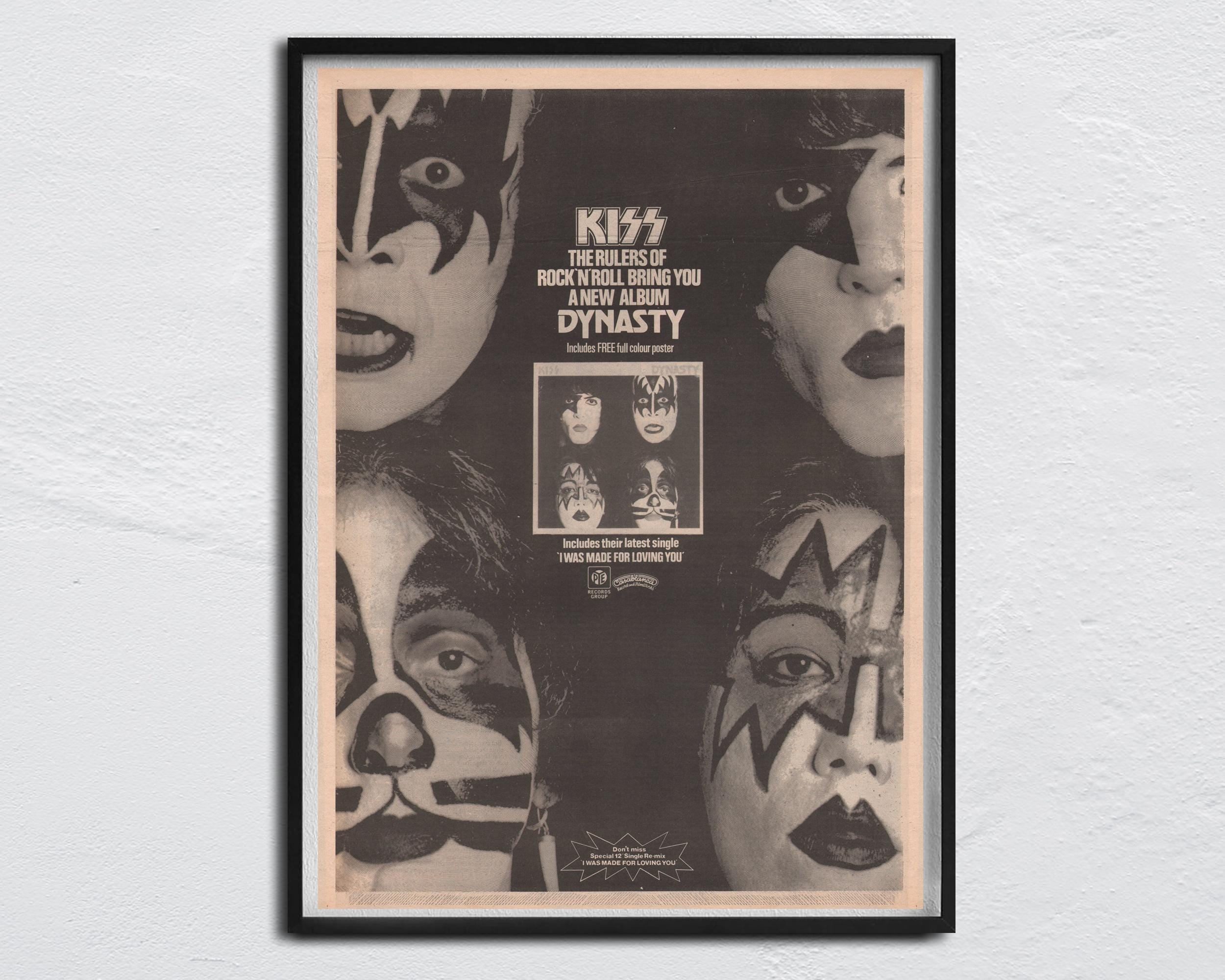 KISS Poster - 1979 Original NME - Dynastie - I Was Made for Loving