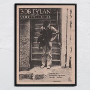 BOB DYLAN Poster 1978, origineel NME - and The Band - Street Legal / The Picnic