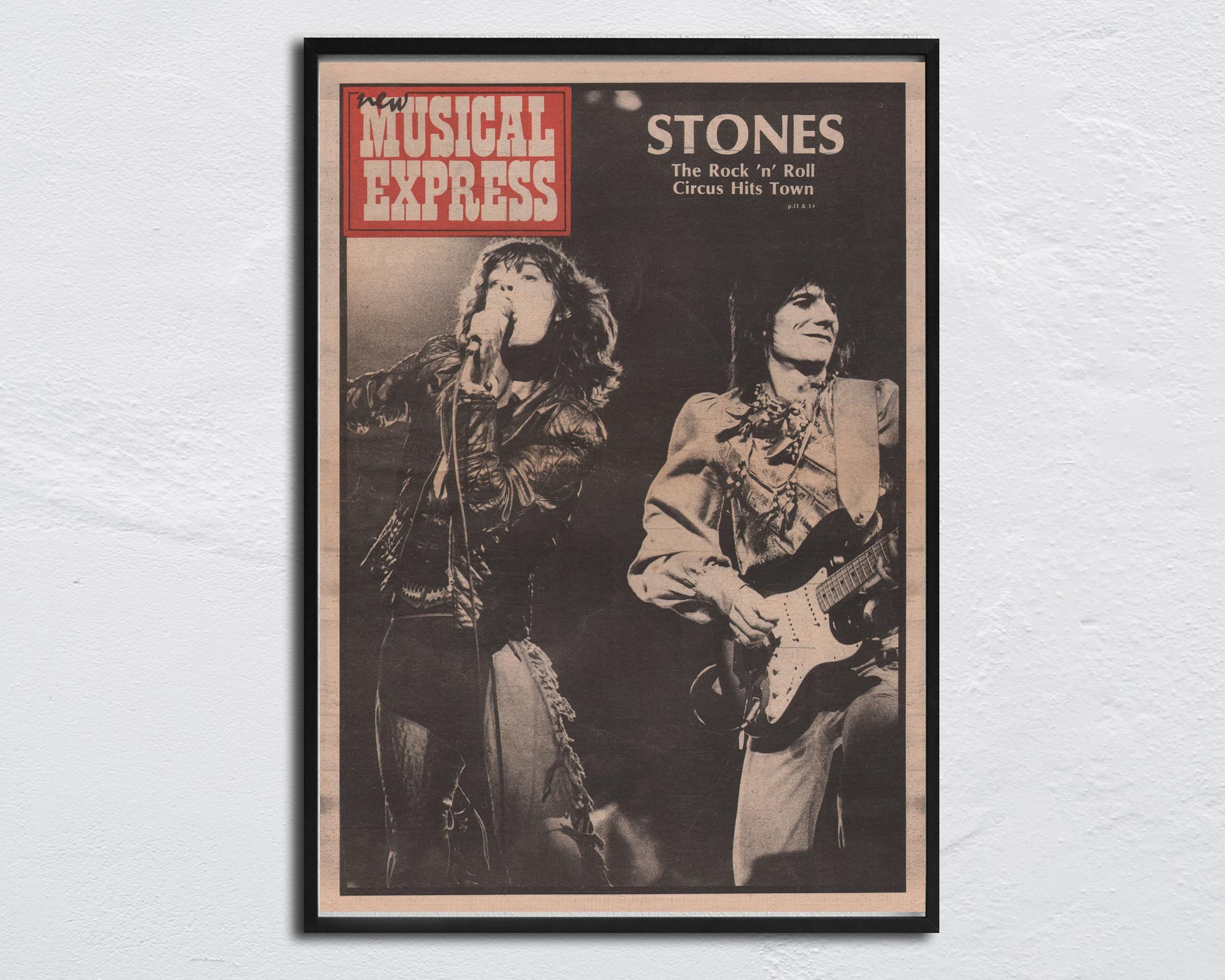 ローリング・ストーンズ アートピクチャー!? ローリング・ストーンズ ポスター 1976 NME 発行 - ミック・ジャガー