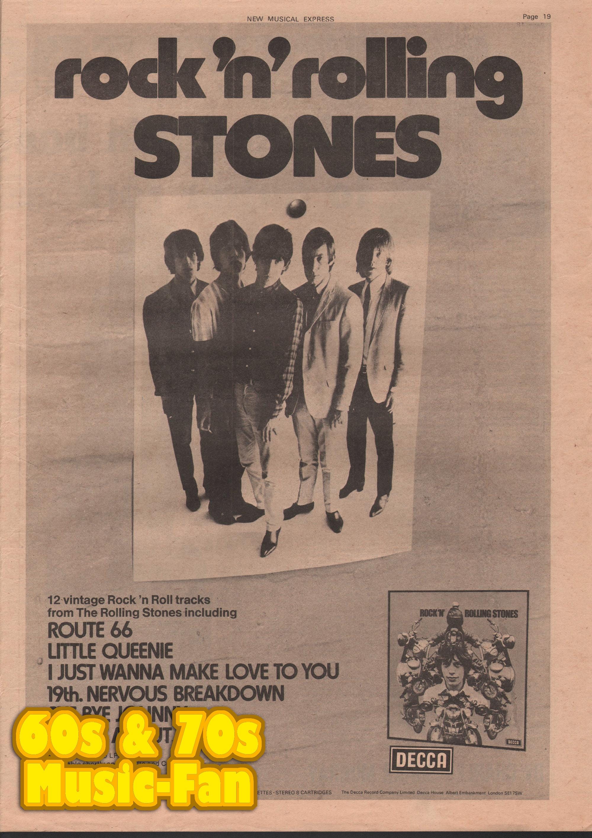 ローリング・ストーンズ ポスター 1972 オリジナル NME - ロックン