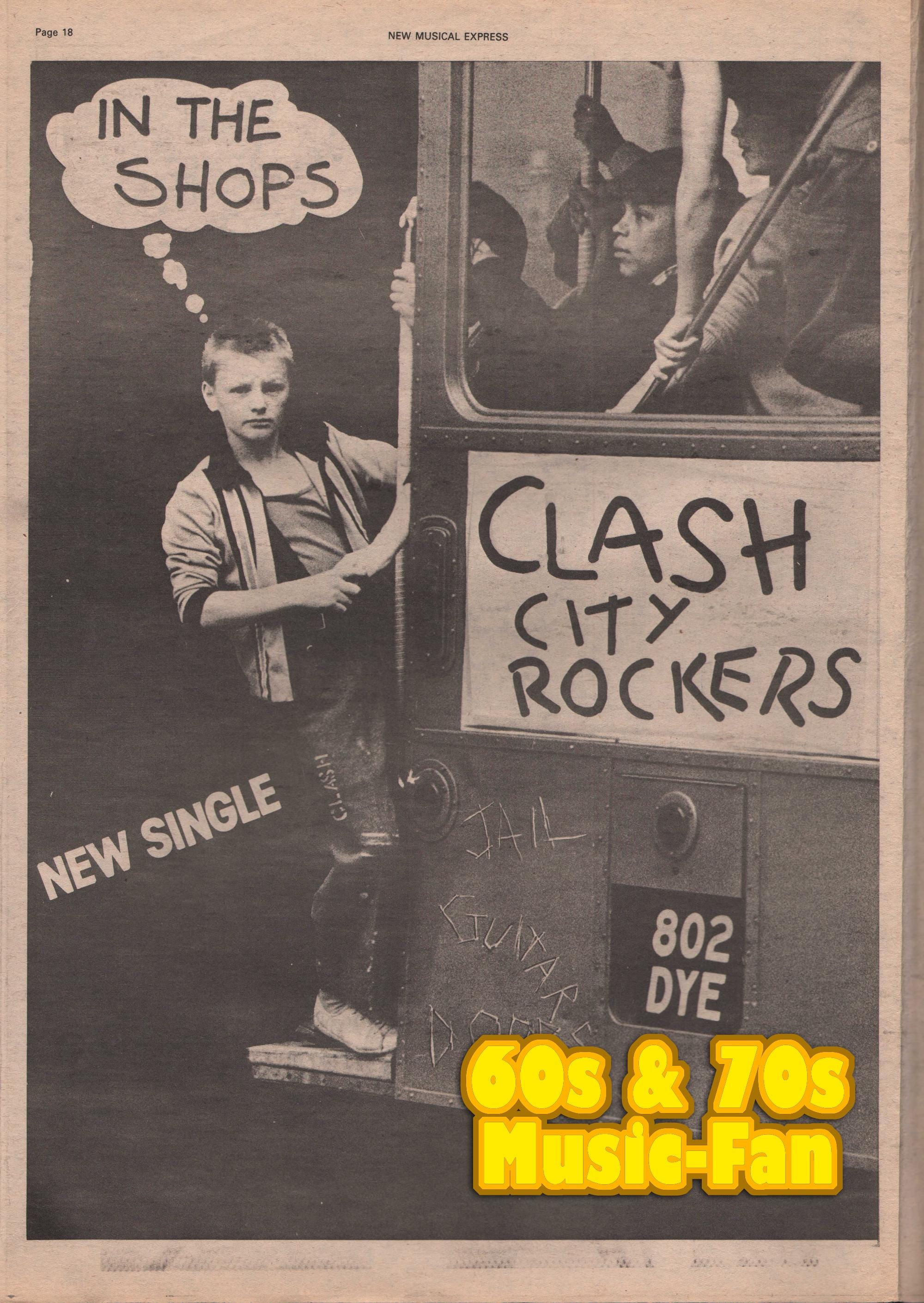 ザ・クラッシュのポスター - 1978年オリジナルNME - ショップにて