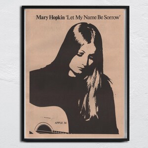 MARY HOPKIN Poster 1971 / Let My Name Be Sorrow - original NME - New Musical Express