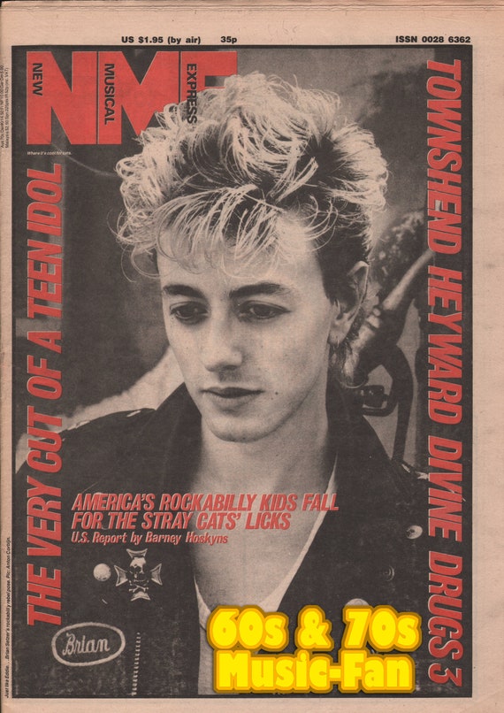 STRAY CATS Poster 1983 Original NME Cover - Brian Setzer, Lee