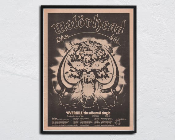 MOTORHEAD Poster - 1979 Original NME - Overkill / Lemmy Kilmister