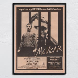 The WHO Poster 1980 original NME - Mc Vicar - Roger Daltrey / Pete Townshend, John Entwistle, Keith Moon Doug Sandom
