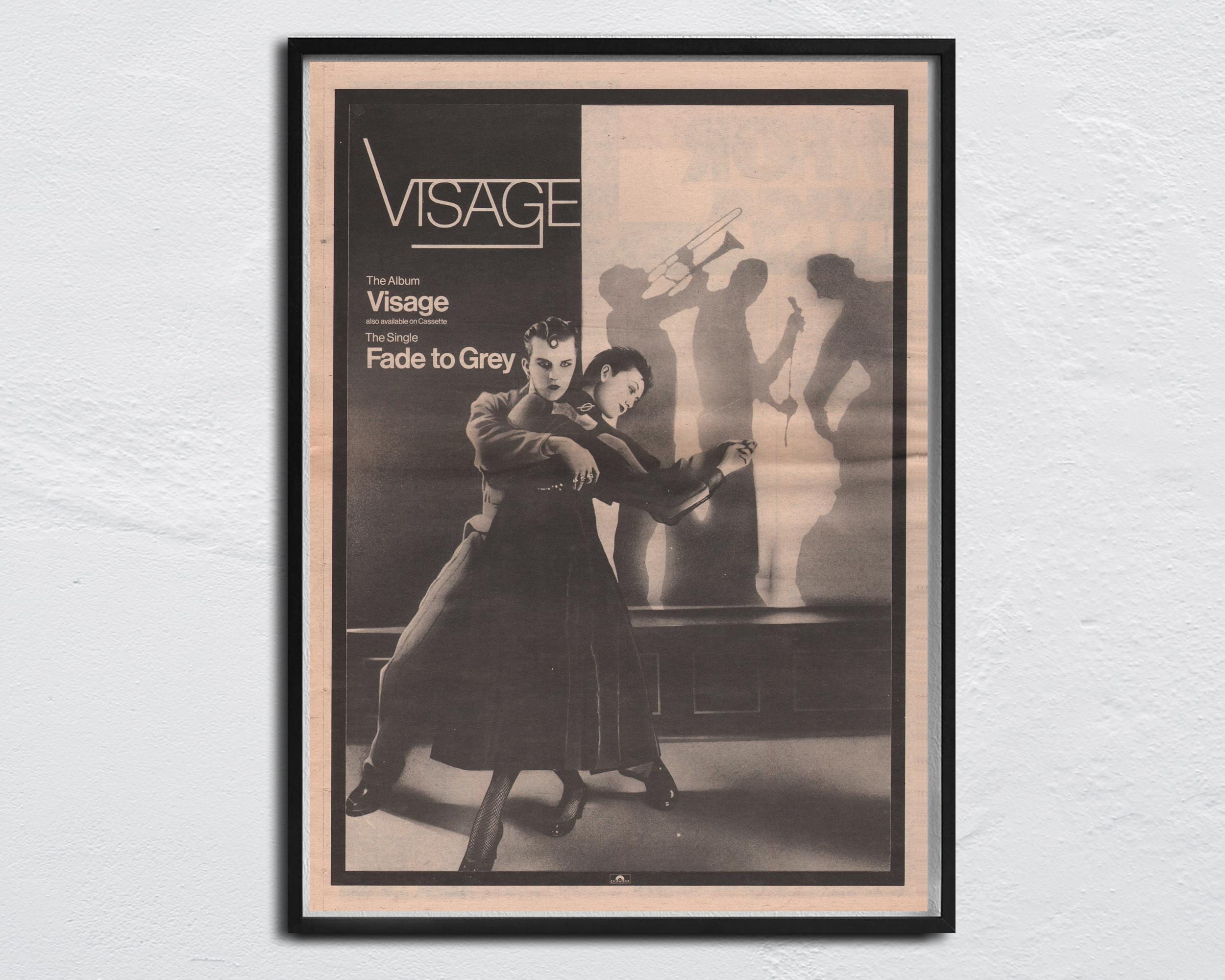 【当時物】ヴィサージ Visage ポスター 非売品 Fade to Grey Visage Fade to Grey - Etsy