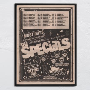 Manifesto degli SPECIALI 1980 / originale NME / Stray Cats - Swing Cats - Jerry Dammers, Tim Strickland, Lynval Golding