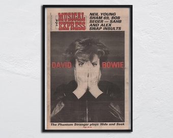 David Bowie Poster - 1977 original NME - COVER