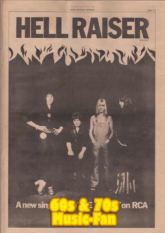The SWEET - 1973 POSTER Original NME - Hell Raiser / Brian