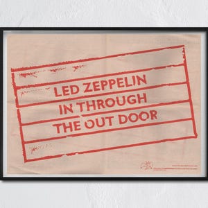 Pôster LED ZEPPELIN - 1979 original Enorme página dupla NME - In Through / The Out Door - John Paul Jones, John Bonham, Robert Plant Jimmy Page