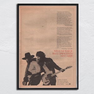 BRUCE SPRINGSTEEN Poster - 1975 originale NME - Born to Run