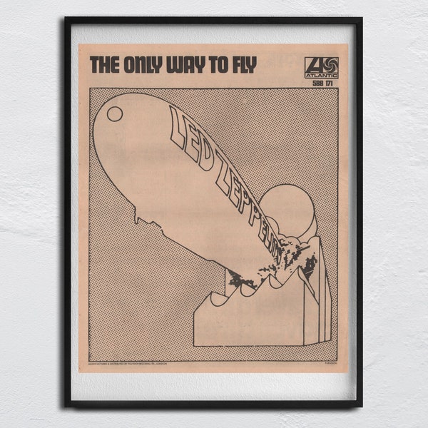 LED ZEPPELIN - 1969 original NME Poster - The Only Way to Fly - John Paul Jones, John Bonham, Robert Plant Jimmy Page