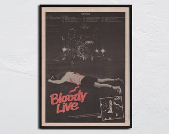 AC/DCの1979年ツアーポスター（サイン入り）「If You Want Blood