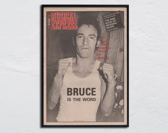 BRUCE SPRINGSTEEN Poster - 1978 original NME - Darkness on the Edge of Town