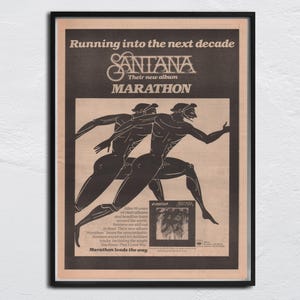 CARTEL DE SANTANA - NME original de 1979 - Maratón / Carlos Santana
