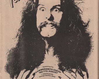 TED NUGENT - 1977 Original NME Poster - Cat Scratch Fever - Live