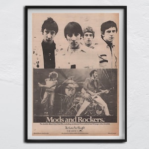 The WHO Poster - 1979 original NME - Mods and Rockers / The Kids are alright - Pete Townshend, John Entwistle, Roger Daltrey,  Keith Moon