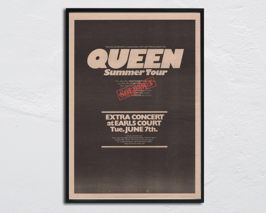 QUEEN - 1977 Poster Original NME - Summer Tour / John Deacon