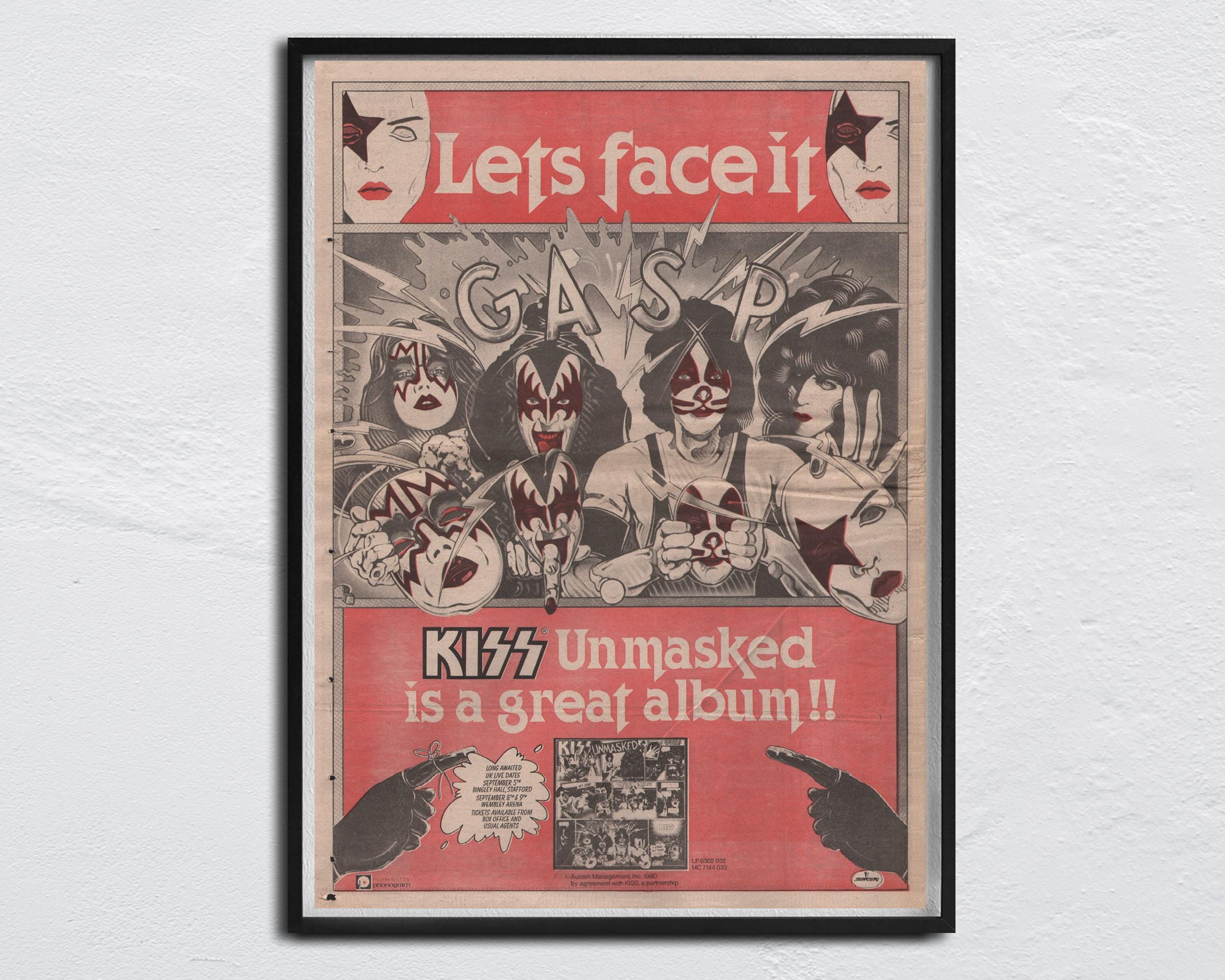 KISS - 1980 POSTER Original NME - Unmasked / Gene Simmons, Ace