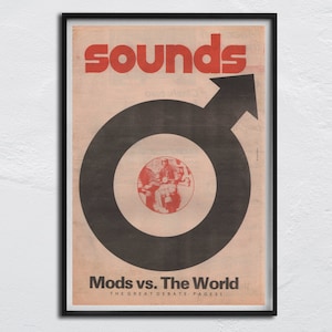 MODS against the World / 1979 Poster original NME - The Jam, The Who, The Kinks, The Mecong Parkers, Paul Weller, Small Faces, Purple Hearts