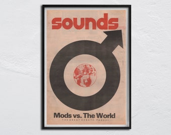 MODS against the World / 1979 poster originele NME - The Jam, The Who, The Kinks, The Mecong Parkers, Paul Weller, Small Faces, Purple Hearts