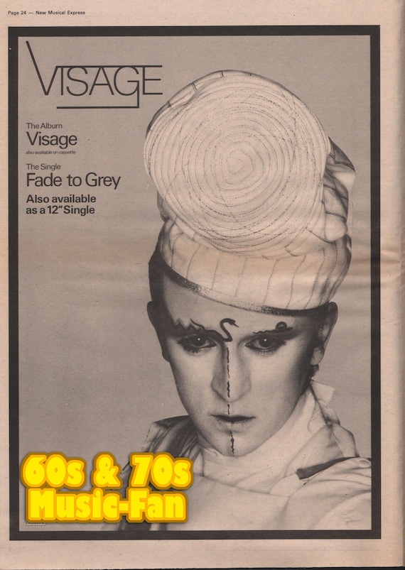 VISAGE Poster - 1980 Original NME - Fade to Gray - Midge Ure