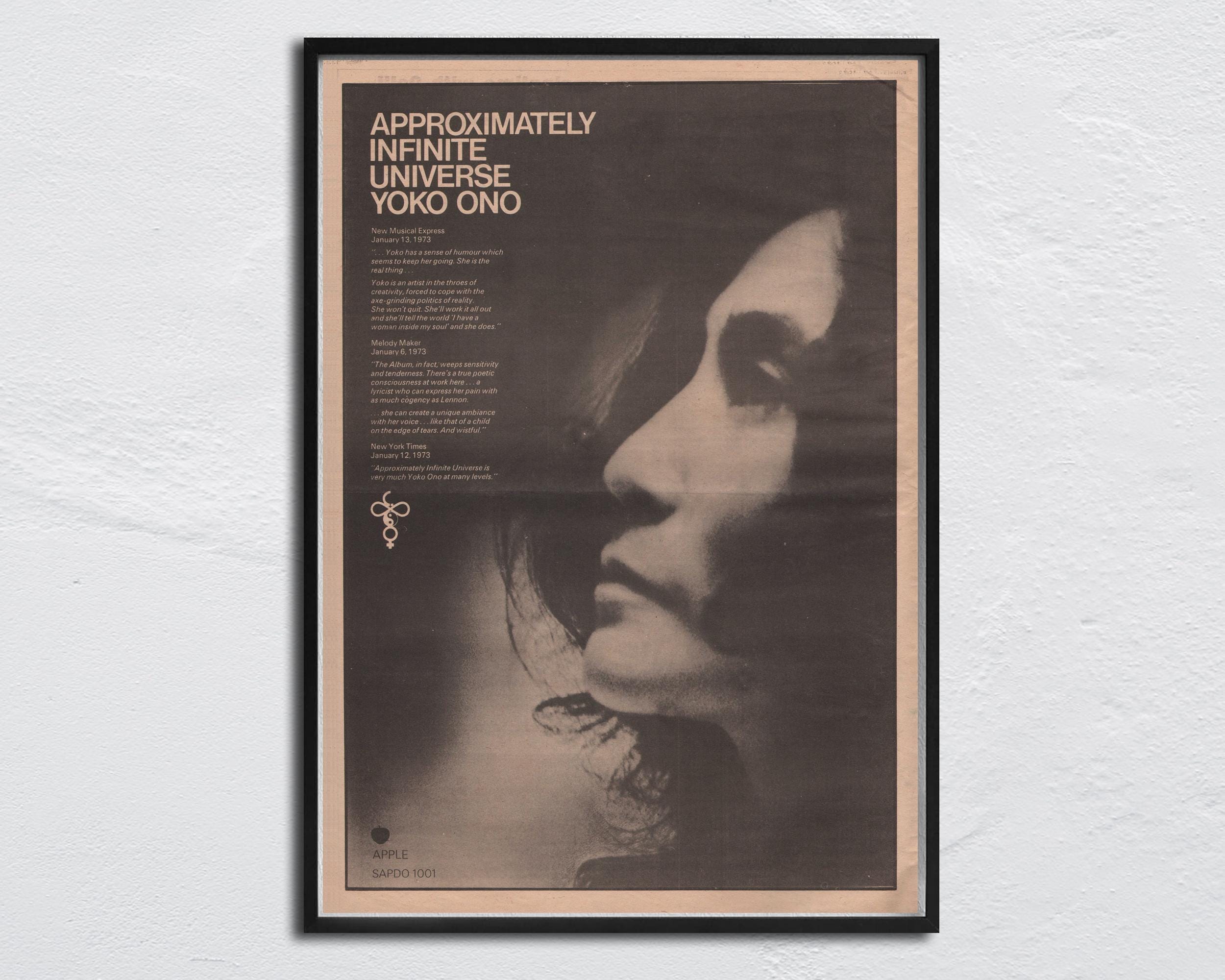 1973 YOKO ONO - Original NME Poster - Approximately Infinite 