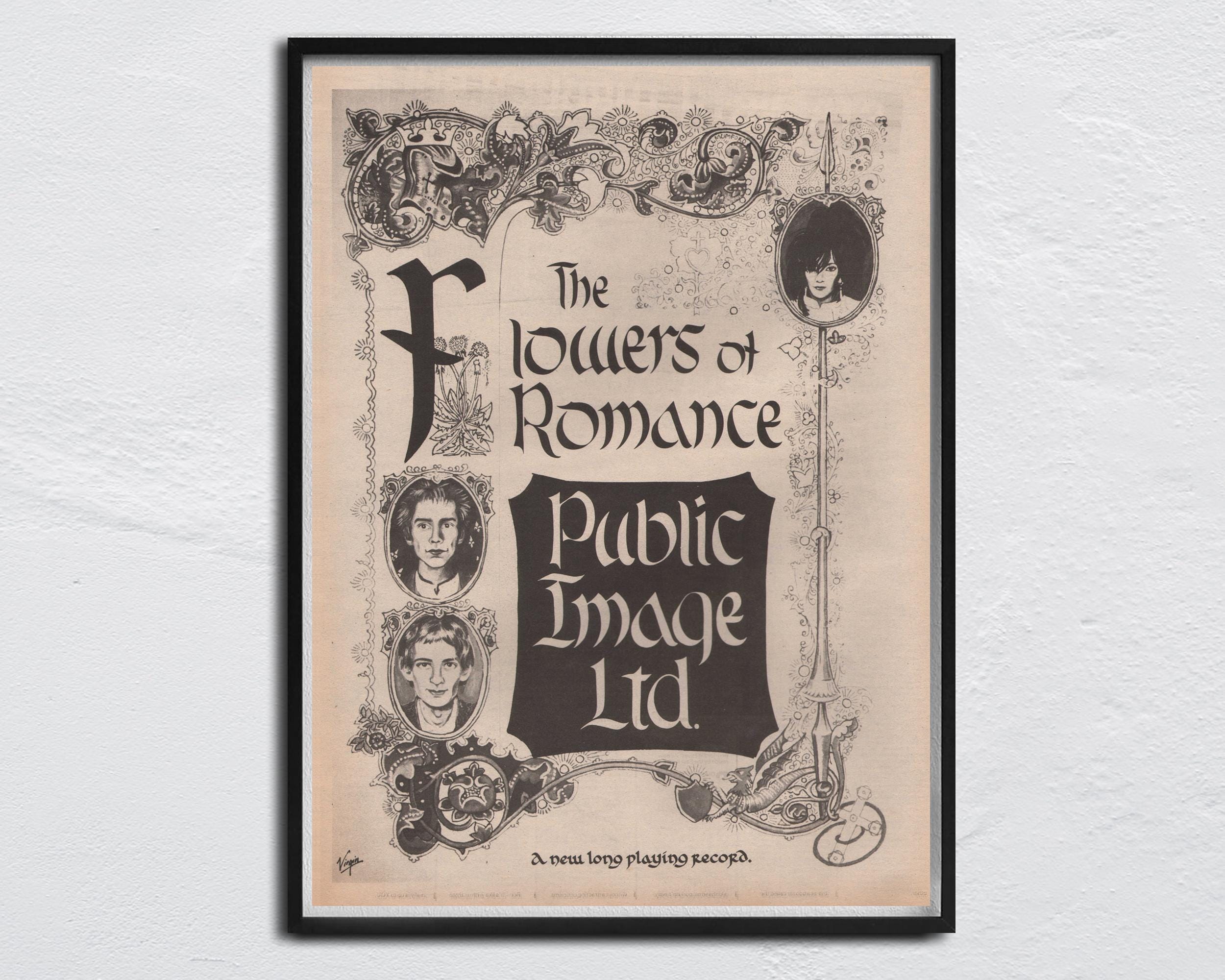 PIL POSTER Public Image Ltd. - 1981 Original NME - the Flowers of
