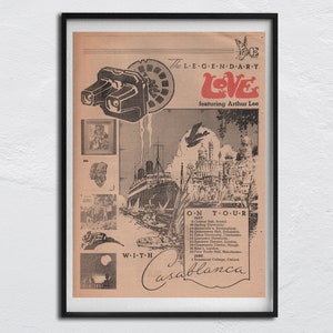 LOVE / Arthur Lee Poster - 1974 original NME - Casablanca