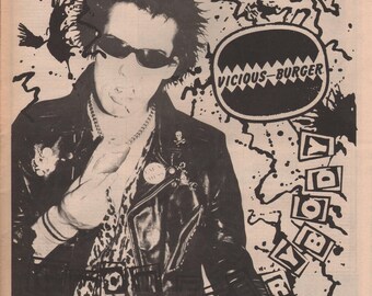 Sex PISTOLS Poster - 1979 Original NME - Vicious Burger / Johnny