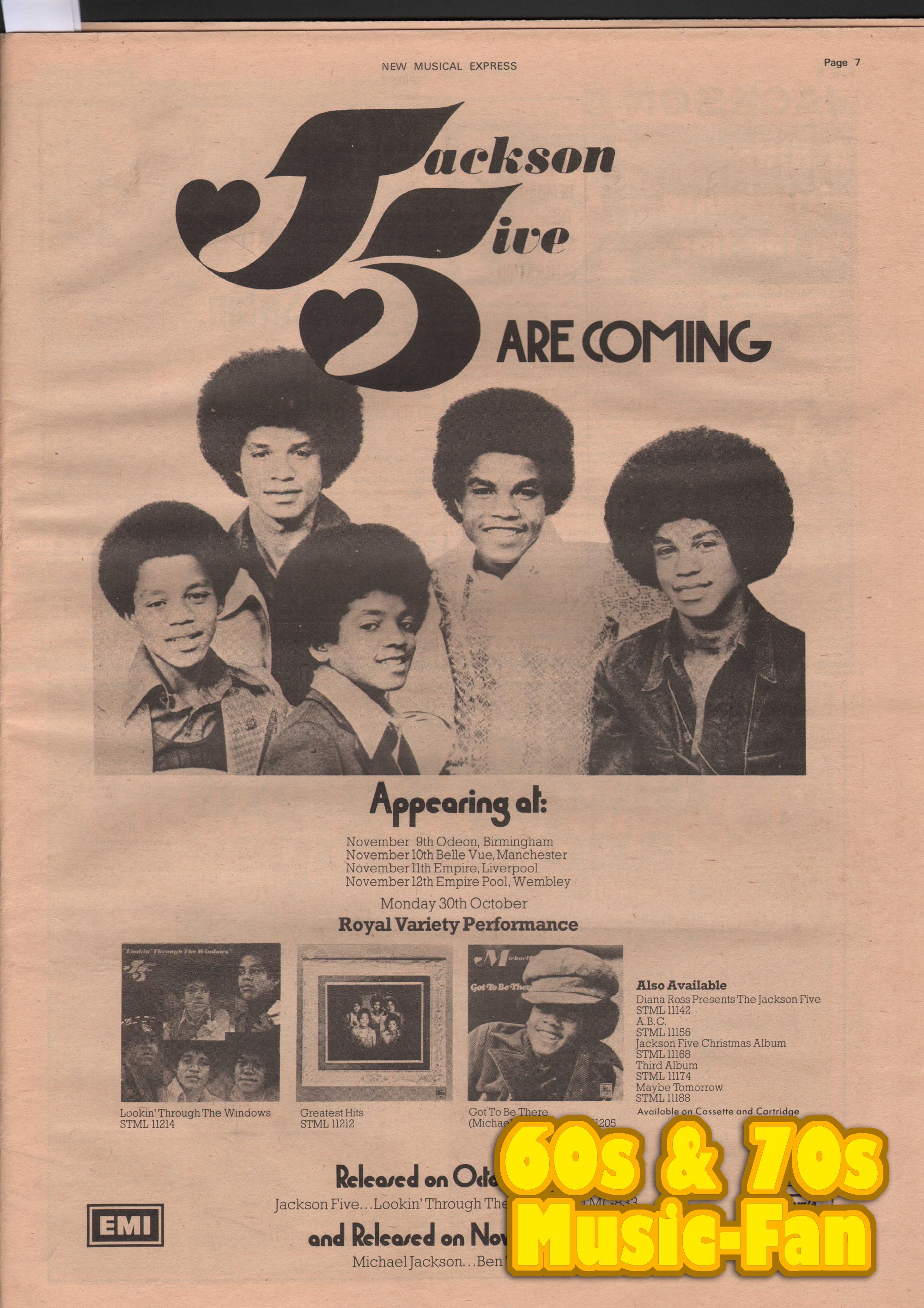 マイケル・ジャクソン ポスター - 1972年 オリジナル NME - ジャクソン マイケル・ジャクソン ポスター - 1972年 オリジナル NME - ジャクソン