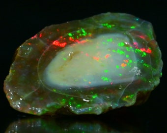 39.00 Cts Natural Opal Rough AAA Quality Ethiopian Welo Opal Raw 32X22 MM Untreated Large Size Opal Rough Fire Opal Jewelry Ring Gemstone