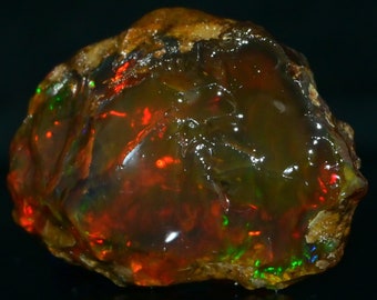 169.00 Cts Natural Opal Rough AAA Quality Ethiopian Welo Opal Raw 46X34 MM Untreated Large Size Opal Rough Fire Opal Jewelry Ring Gemstone