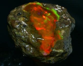 102.00 Cts Natural Opal Rough AAA Quality Ethiopian Welo Opal Raw 37X27 MM Untreated Large Size Opal Rough Fire Opal Jewelry Ring Gemstone