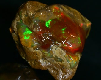 210.00 Cts Natural Opal Rough AAA Quality Ethiopian Welo Opal Raw 42X40 MM Untreated Large Size Opal Rough Fire Opal Jewelry Ring Gemstone