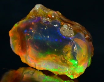 71.00 Cts Natural Opal Rough AAA Quality Ethiopian Welo Opal Raw 36X25 MM Untreated Large Size Opal Rough Fire Opal Jewelry Ring Gemstone