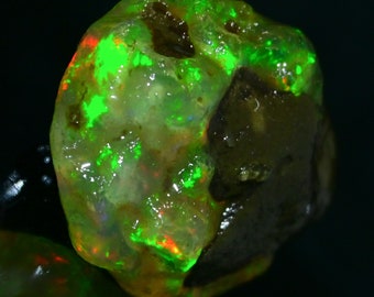 132.00 Cts Natural Opal Rough AAA Quality Ethiopian Welo Opal Raw 42X34 MM Untreated Large Size Opal Rough Fire Opal Jewelry Ring Gemstone