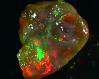 52.50 Cts Natural Opal Rough AAA Quality Ethiopian Welo Opal Raw 31X23 MM Untreated Large Size Opal Rough Fire Opal Jewelry Ring Gemstone