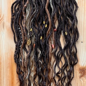 Caramel Coffee - synthetic dreadlocks | custom made handmade | kanekalon synth dreads | brown copper ginger blonde black ombre