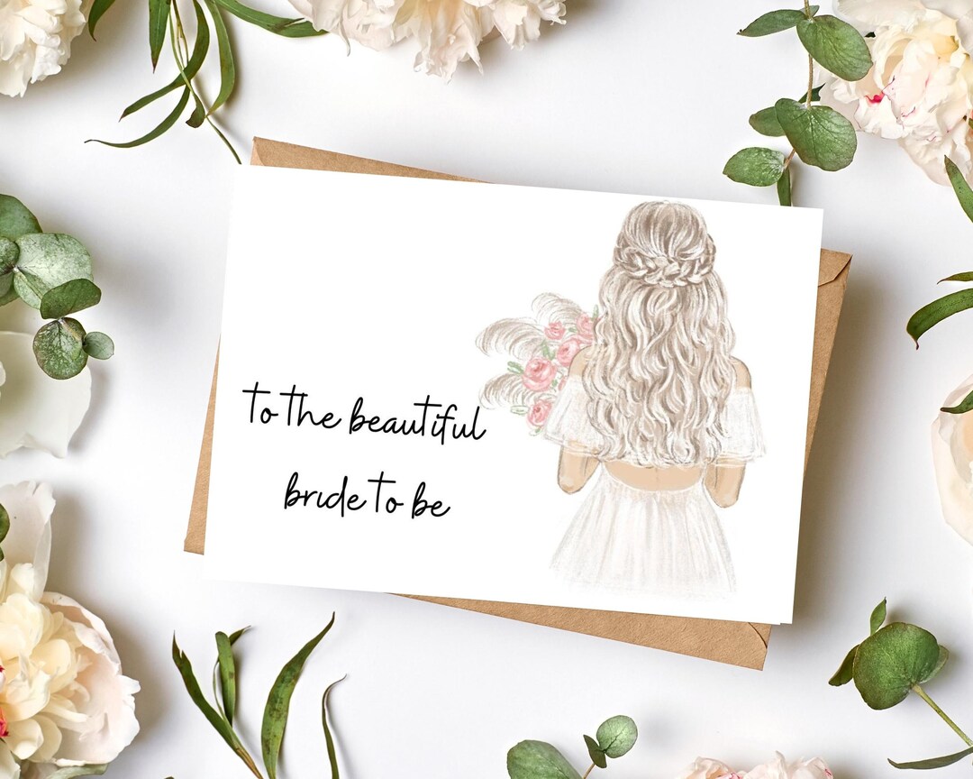 Printable Bridal Shower Card to the Beautiful Bride Card Etsy