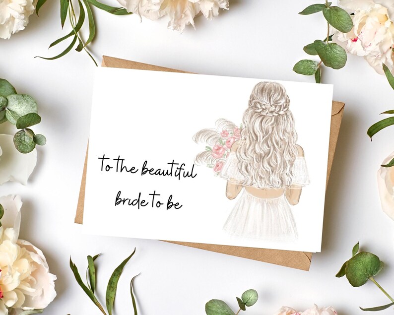 Printable Bridal Shower Card to the Beautiful Bride Card Etsy