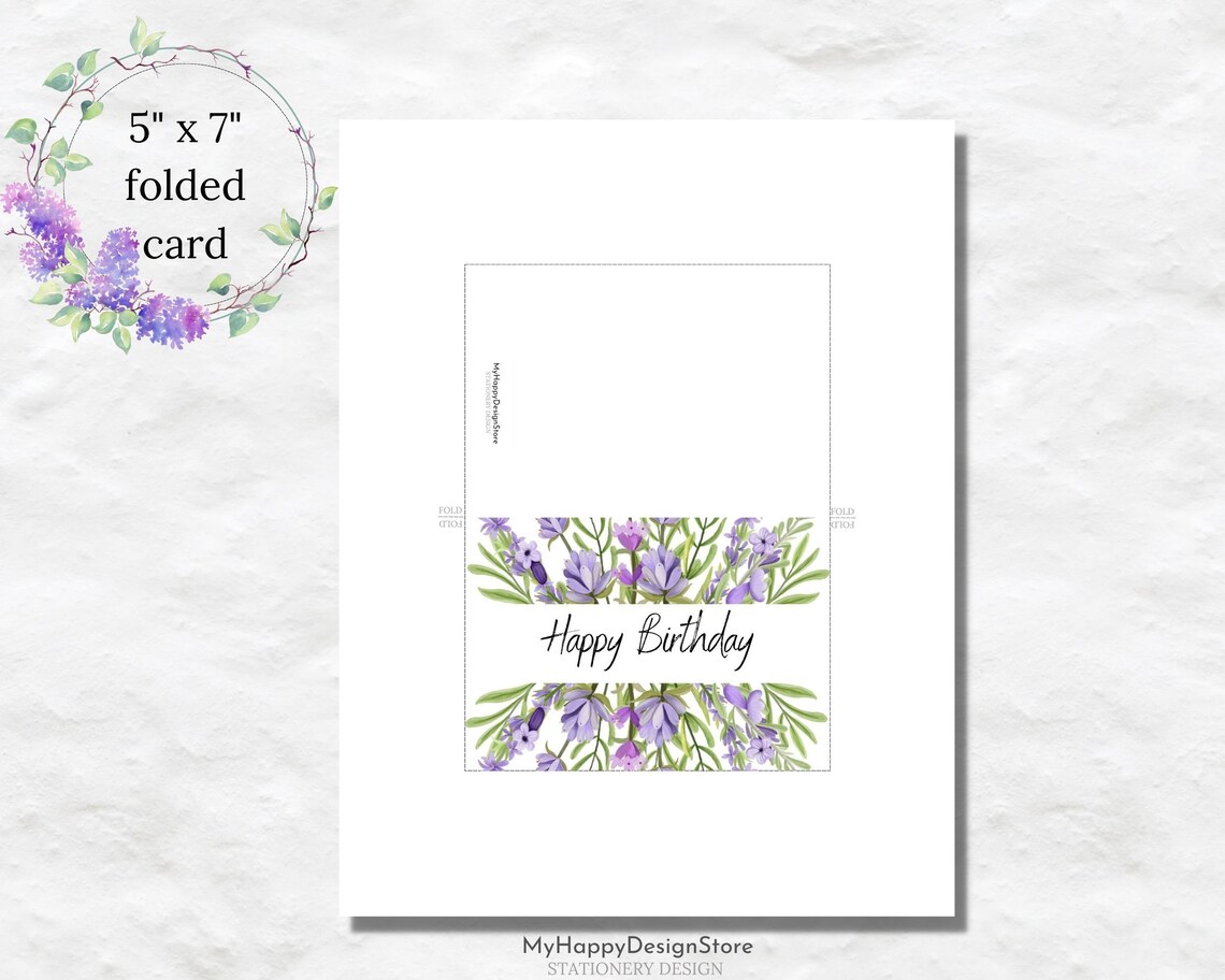 Happy Birthday Digital Printable Card Digital Birthday Card Printable ...