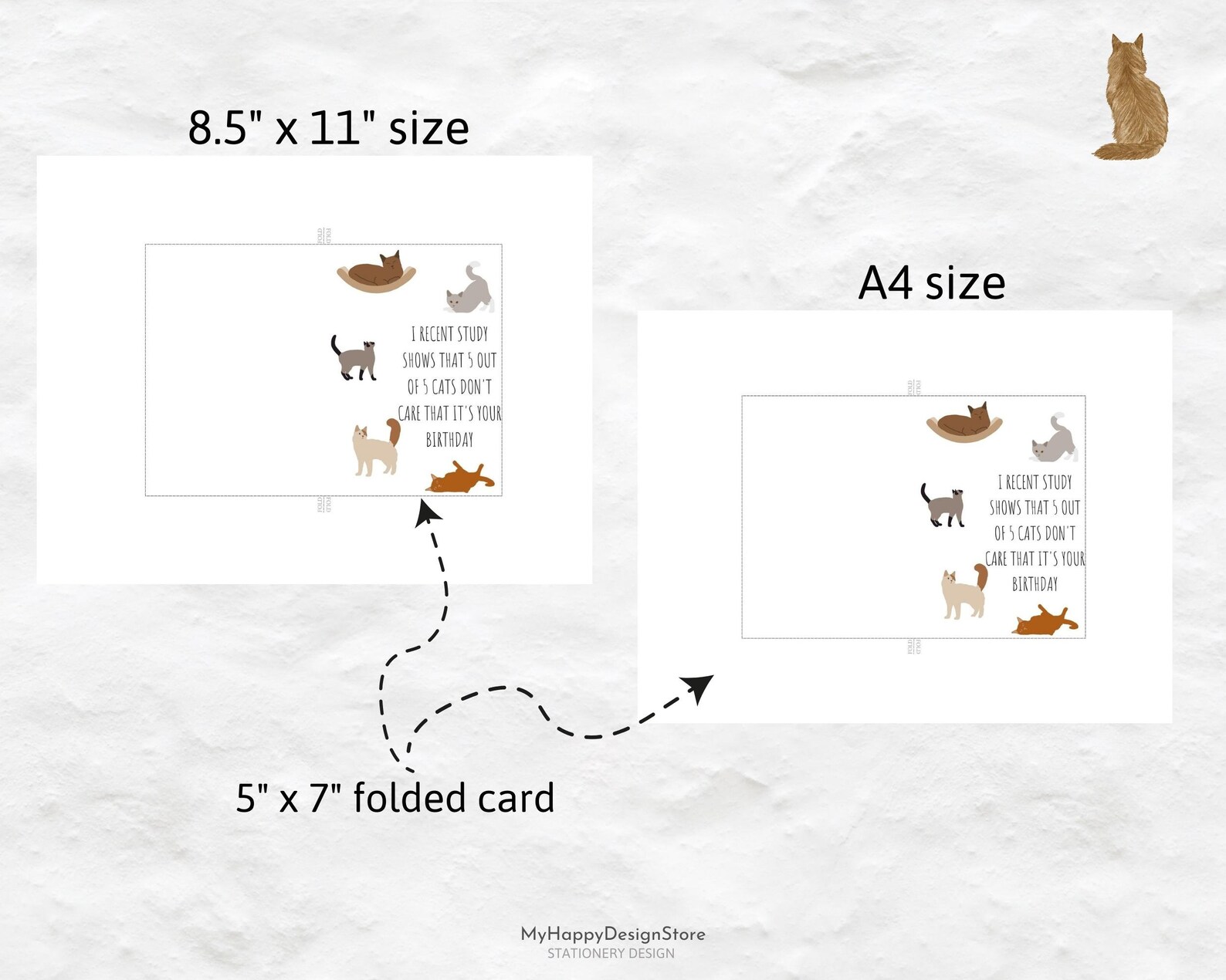 Funny Birthday Printable Funny Cat Printable Birthday Card - Etsy