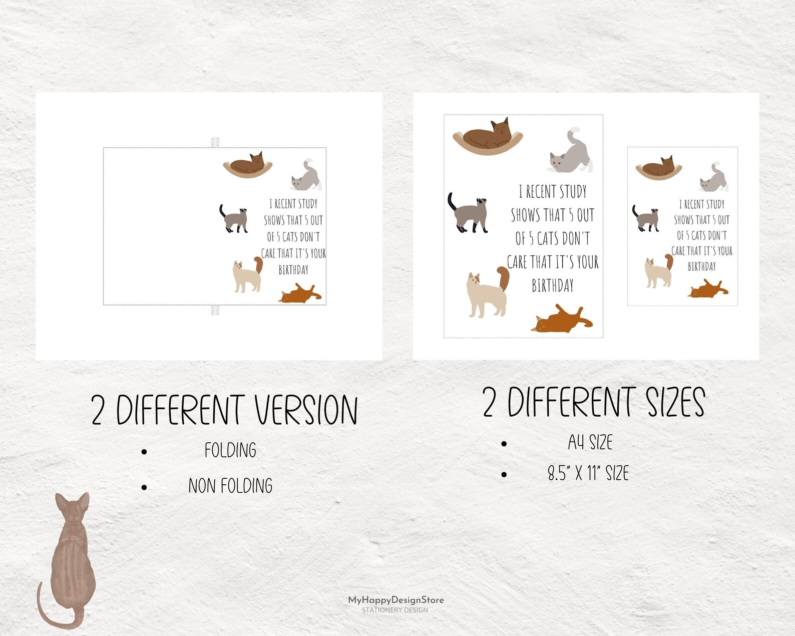 Funny Birthday Printable Funny Cat Printable Birthday Card - Etsy