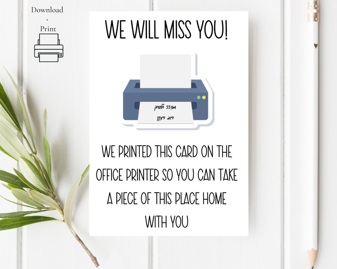 Printable Going Away Card for Coworker or Boss Funny Going Away Gift ...